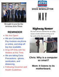 May 2020 Newsletter